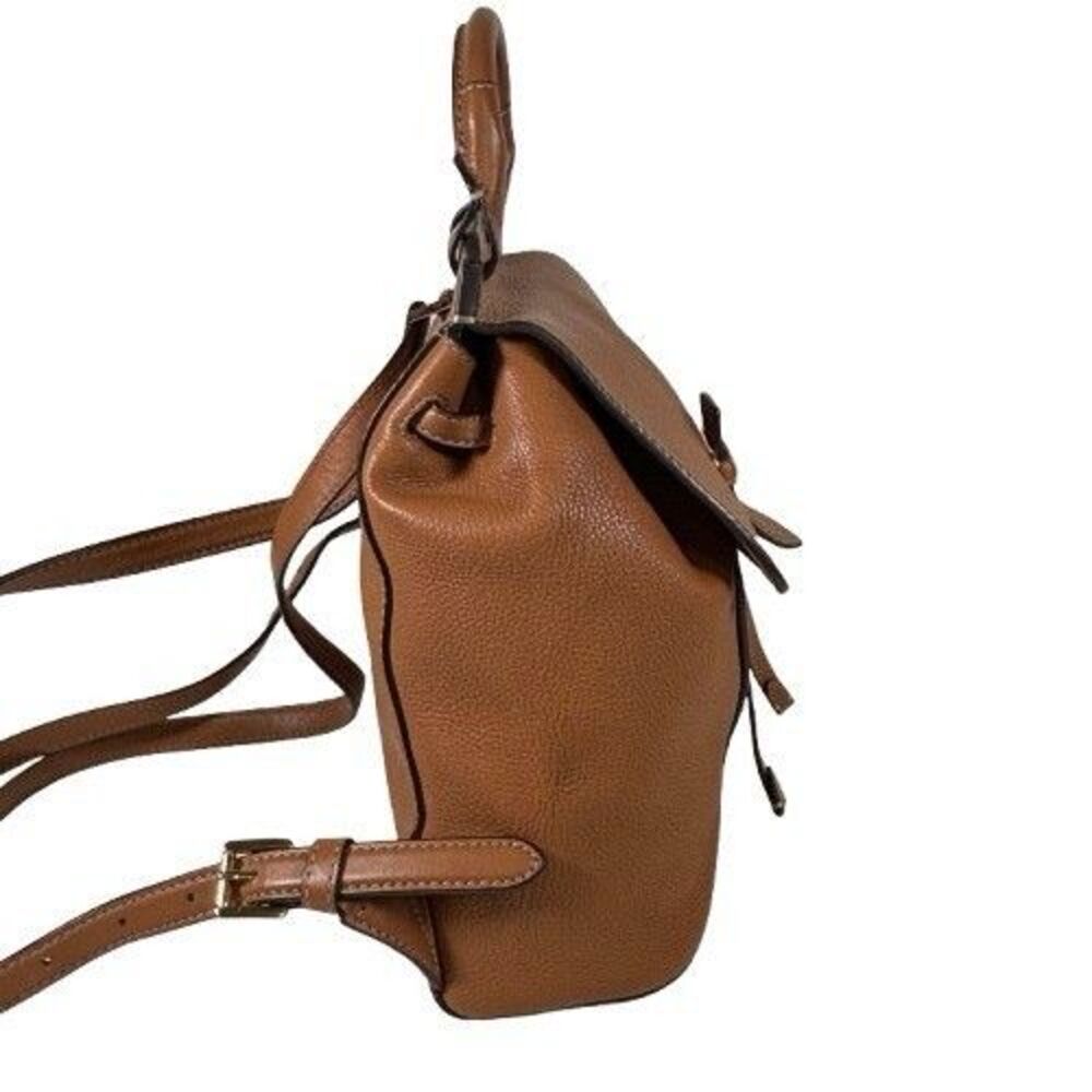 Michael Kors Romy Acorn Brown Pebbled Leather Medium Backpack Handbag - Picture 5 of 16